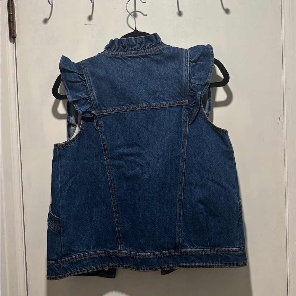 SÉZANE denim Faye ruffle vest - Picture 10 of 10